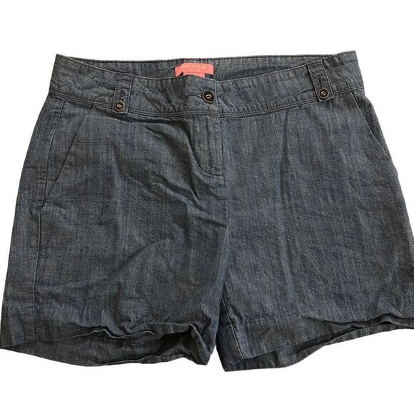 Isaac Mizrahi New york chambray shorts 100% cotton size 4 - Picture 1 of 8